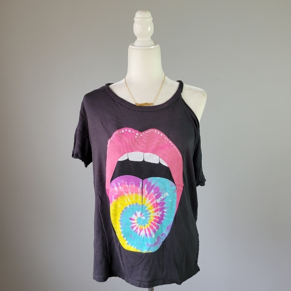 LAUREN MOSHI // ltd ed amara journey departure symmetric shoulder cut out tee - Picture 2 of 15